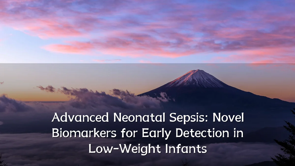Advanced Neonatal Sepsis: Novel Biomarkers for Early Detection in Low-Weight Infants