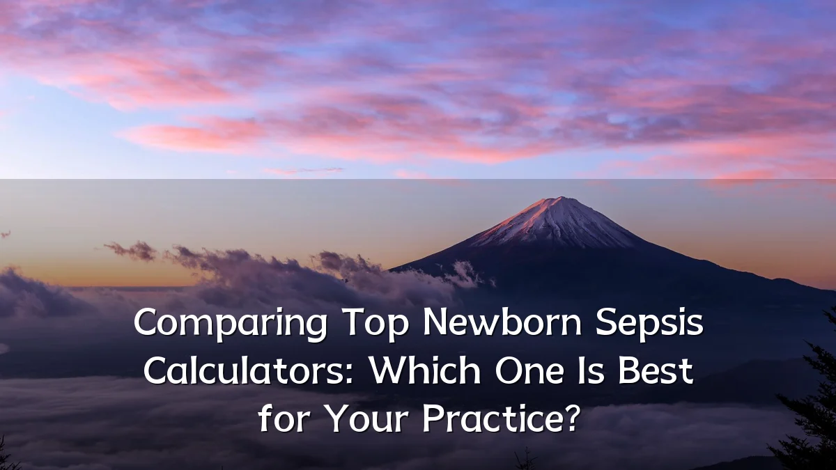 Comparing Top Newborn Sepsis Calculators: Which One Is Best for Your Practice?