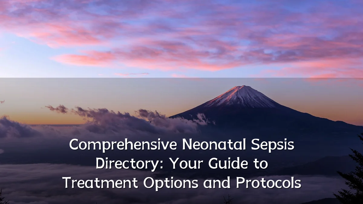 Comprehensive Neonatal Sepsis Directory: Your Guide to Treatment Options and Protocols