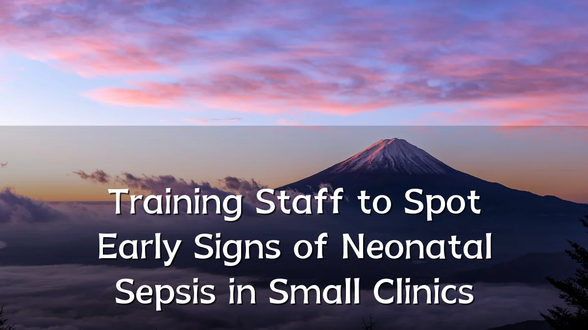 Training Staff to Spot Early Signs of Neonatal Sepsis in Small Clinics