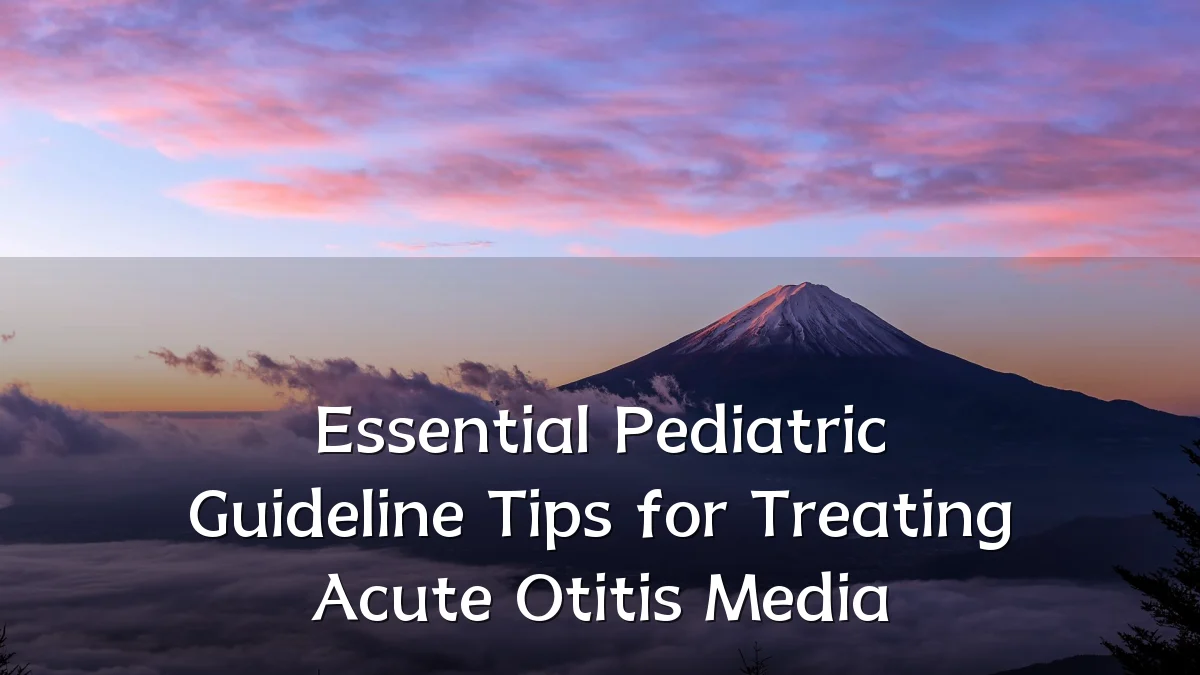 Essential Pediatric Guideline Tips for Treating Acute Otitis Media