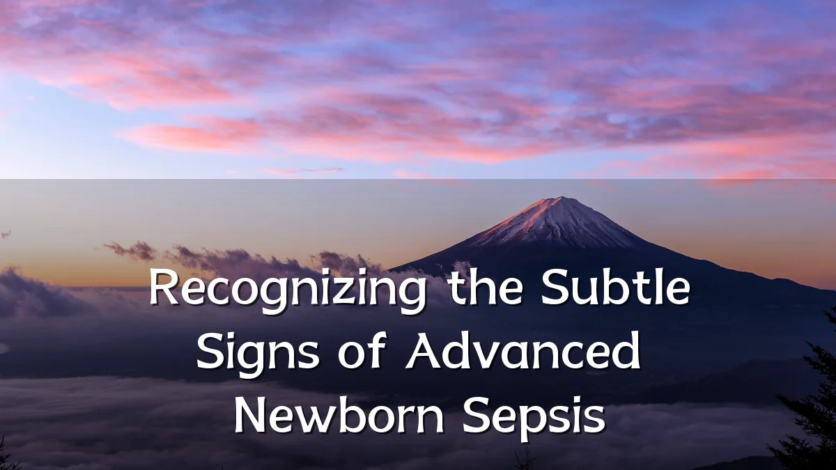 Recognizing the Subtle Signs of Advanced Newborn Sepsis